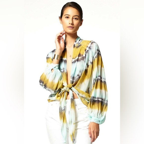 Young Fabulous & Broke Tops - Young Fabulous & Broke Carmen Tie Dye Kimono Top Size Small